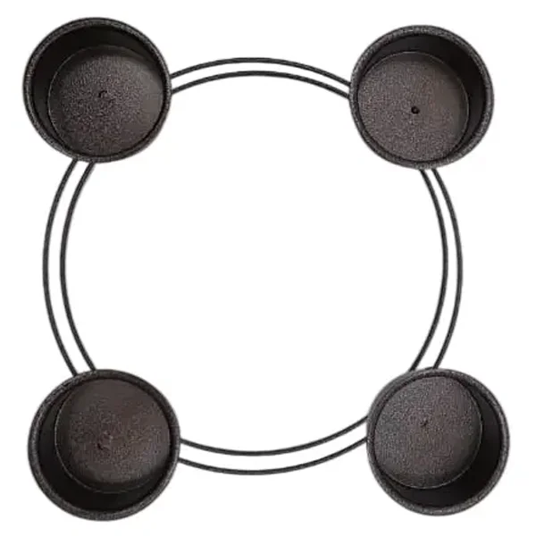 Base Metálica Corona Adviento 4 Puestos Copa 6.5 Cm - Imagen 2