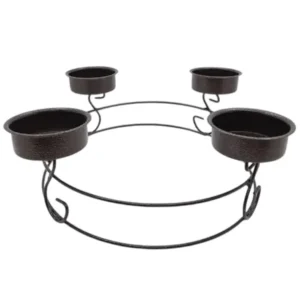 Base Metálica Corona Adviento 4 Puestos Copa 6.5 Cm
