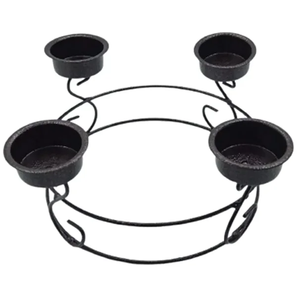 Base Metálica Para Corona De Adviento 4 Puestos Copa 4.5 Cm